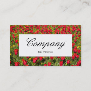 Center Label - Bed of Tulips Business Card