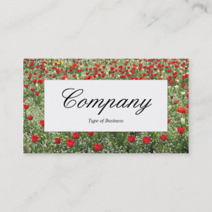 Center Label - Bed of Tulips Business Card