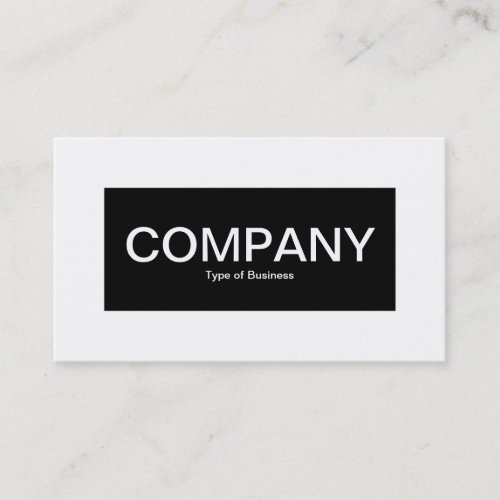 Center Label _ Black with White Business Card