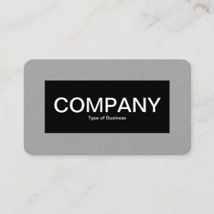 Center Label - Black with White (Grey Card) Business Card