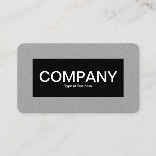 Center Label _ Black with White Grey Card Business Card