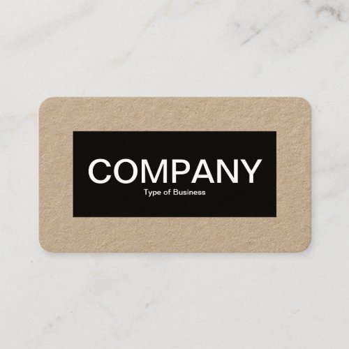 Center Label _ Black with White Kraft Business Card