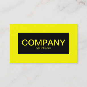 Center Label - Black with Yellow Business Card