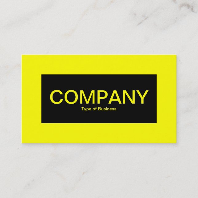 Center Label - Black with Yellow Business Card (Front)