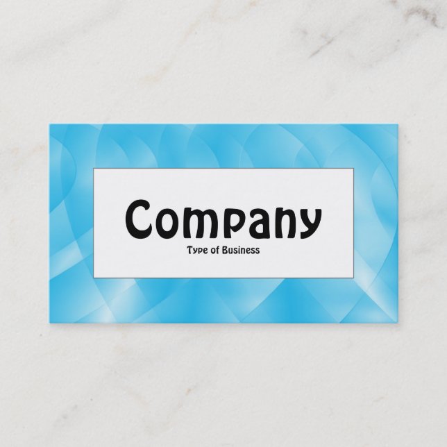 Center Label - Blue Curves Business Card (Front)