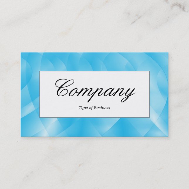 Center Label - Blue Curves Business Card (Front)