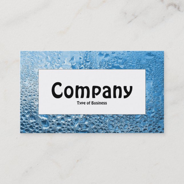 Center Label - Blue Water Business Card (Front)