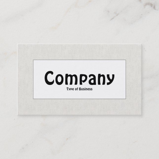 Center Label - Canvas Look Business Card (Front)