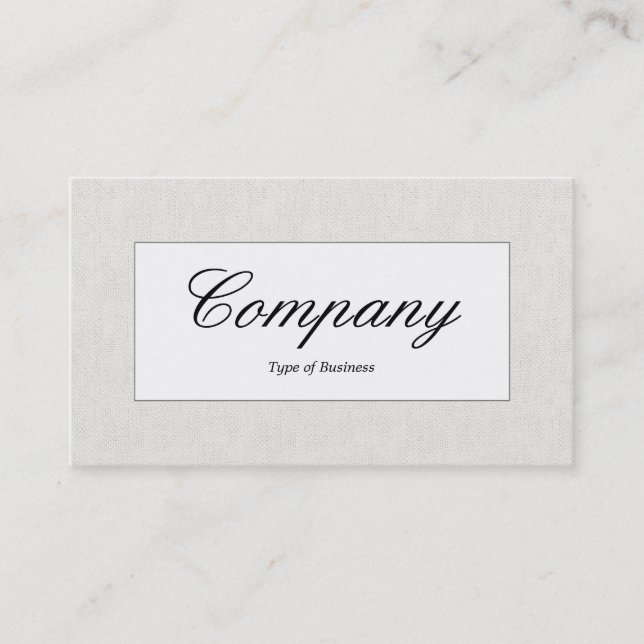 Center Label - Canvas Look Business Card (Front)