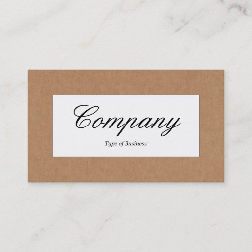 Customizable Center Label - Cardboard Box Texture Business Card Templates