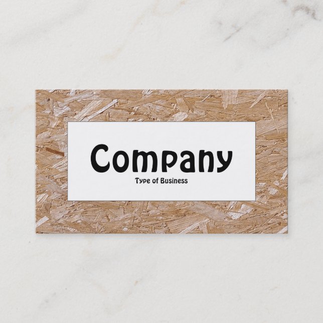 Center Label - Chipboard Business Card (Front)
