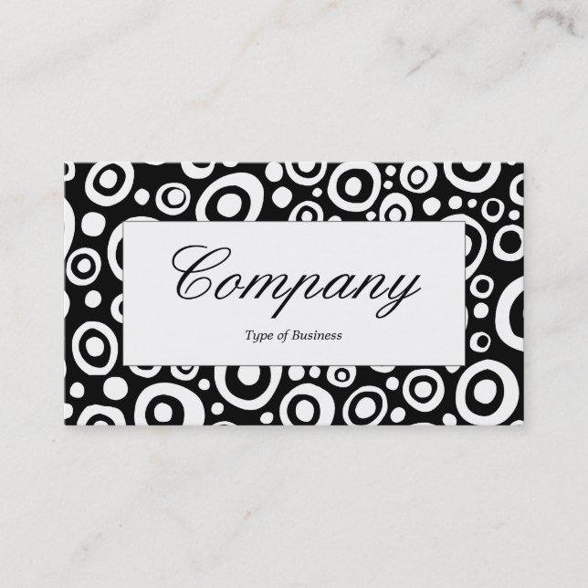 Center Label - Circles Business Card (Front)