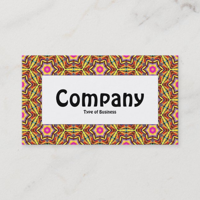 Center Label - Colorful Geometric 01 Business Card (Front)