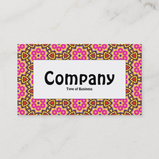 Center Label - Colorful Geometric 02 Business Card (Front)