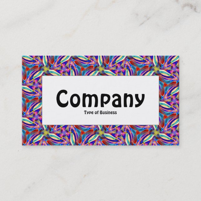 Center Label - Colorful Geometric 04 Business Card (Front)