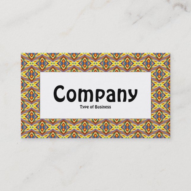 Center Label - Colorful Geometric 06 Business Card (Front)
