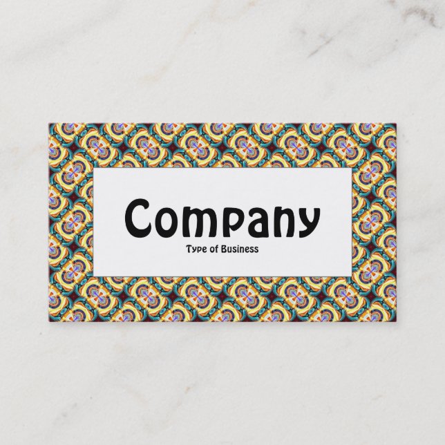 Center Label - Colorful Geometric 08 Business Card (Front)