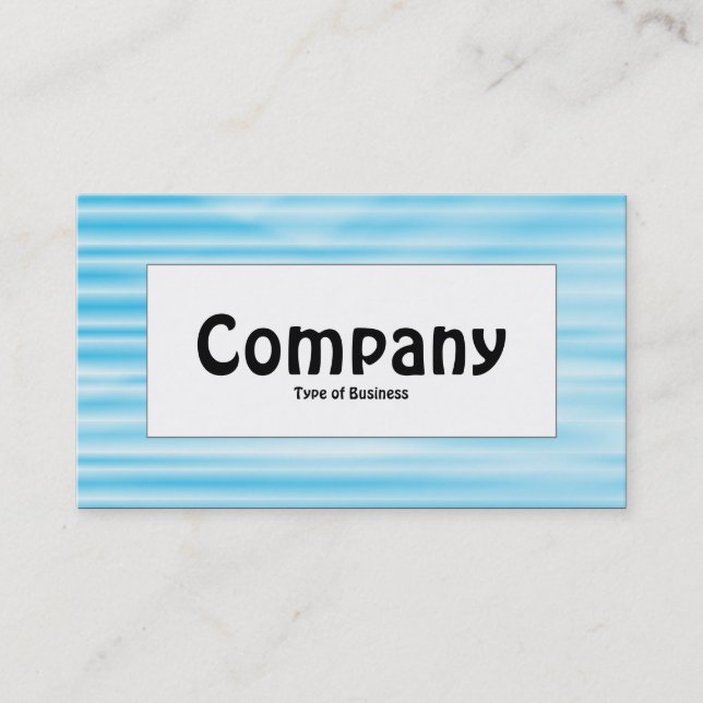 Center Label - Corrugated Blue Business Card (Front)