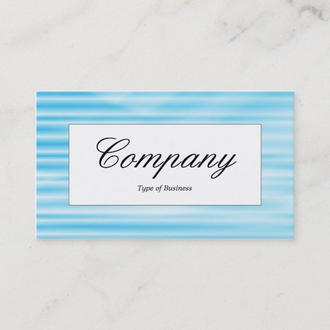 Center Label - Corrugated Blue Business Card (Front)