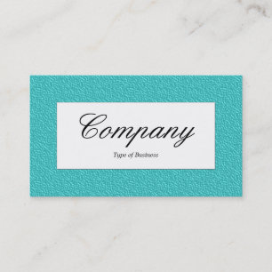 Center Label - Cyan Embossed Texture Business Card