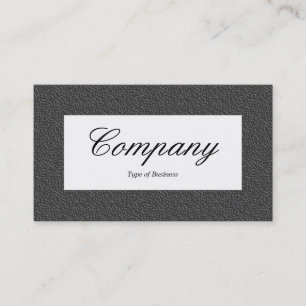 Center Label - Dark Gray Embossed Texture Business Card