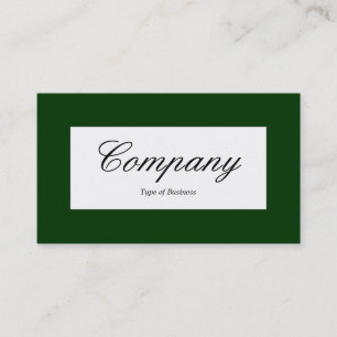 Center Label - Dark Green (003300) Business Card