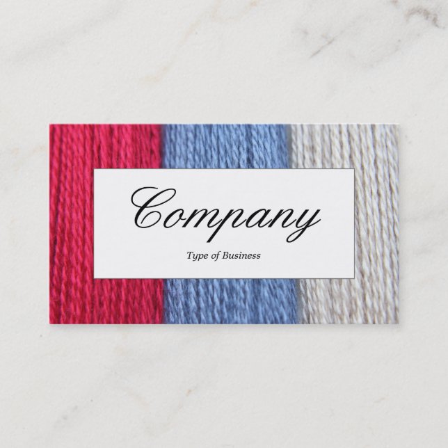 Center Label - Darning Thread Business Card (Front)