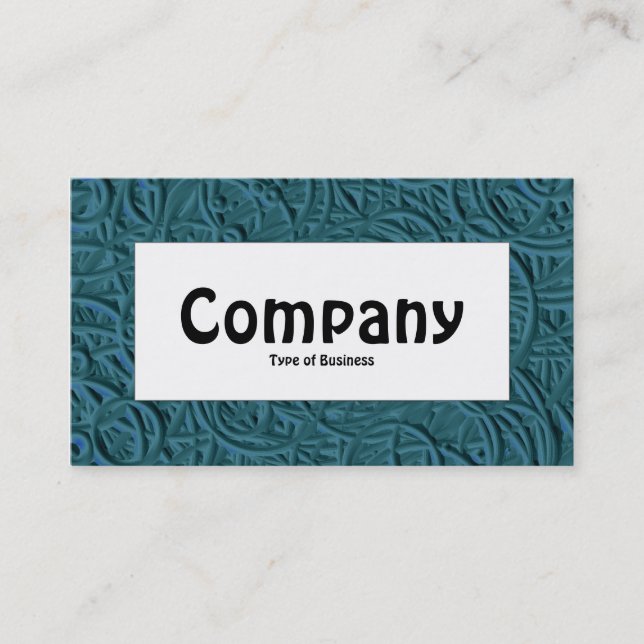Center Label - Etched Circles Business Card (Front)