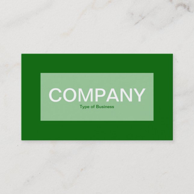 Center Label - Faded Green with Green 006600 Business Card (Front)