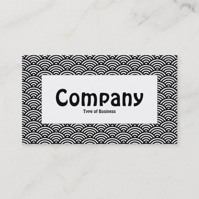 Center Label - Fish Scale - B&W Business Card (Front)