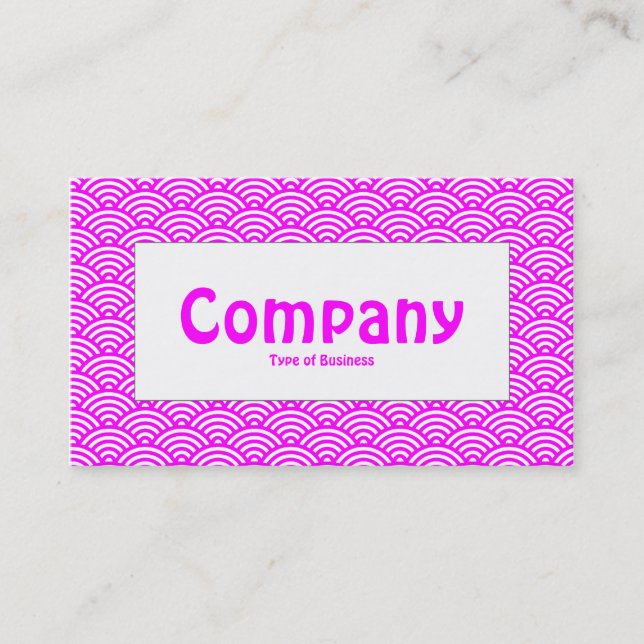 Center Label - Fish Scale - Magenta & White Business Card (Front)