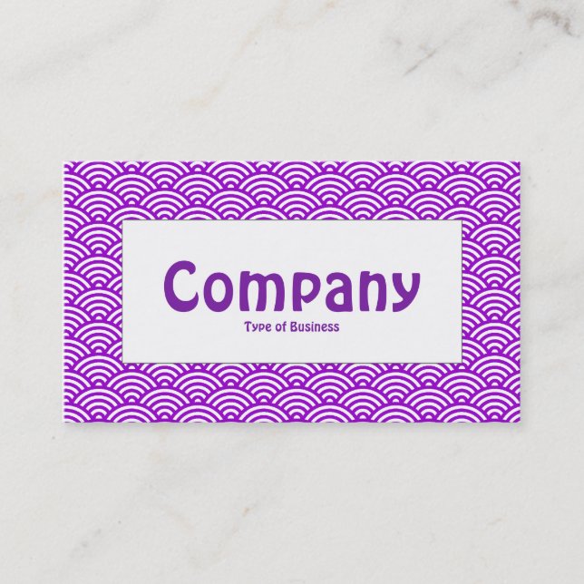 Center Label - Fish Scale - Purple & White Business Card (Front)