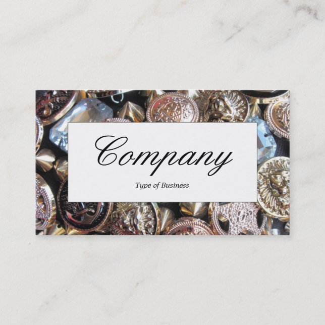 Center Label - Flea Market Bling Business Card (Front)