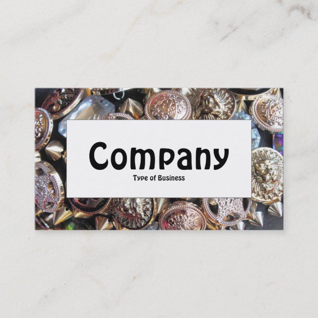 Center Label - Flea Market Bling Business Card (Front)