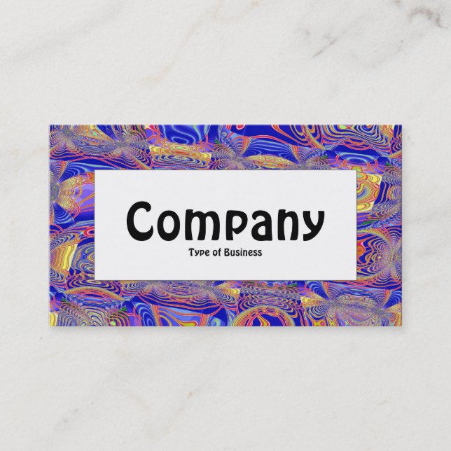 Center Label - Fractal Abstract 061012a Business Card (Front)