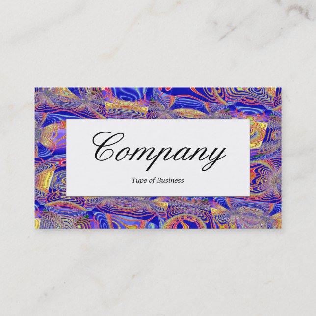 Center Label - Fractal Abstract 061012a Business Card (Front)