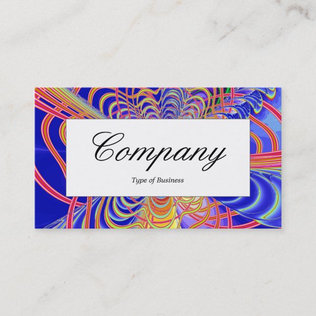 Center Label - Fractal Abstract 061012d Business Card (Front)