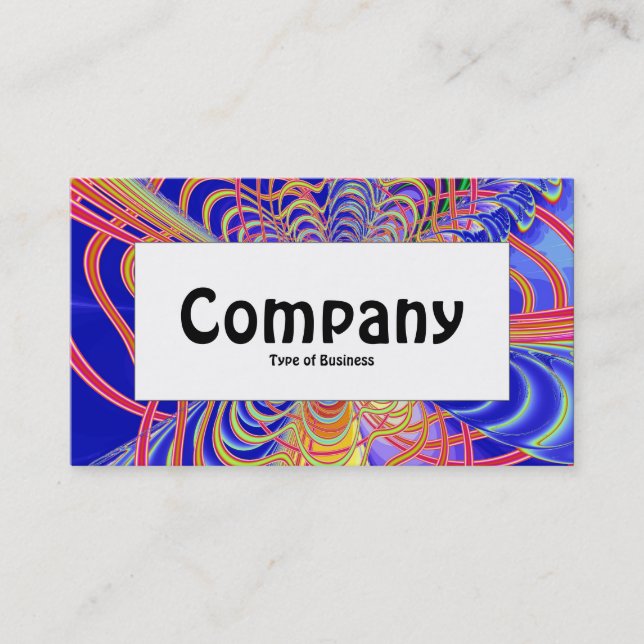 Center Label - Fractal Abstract 061012d Business Card (Front)