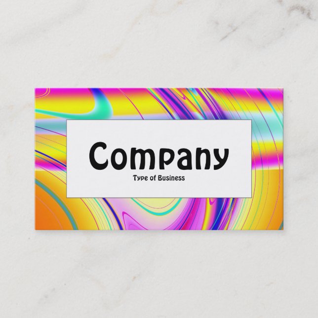 Center Label - Fractal Abstract 061012f Business Card (Front)