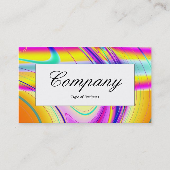 Center Label - Fractal Abstract 061012f Business Card (Front)