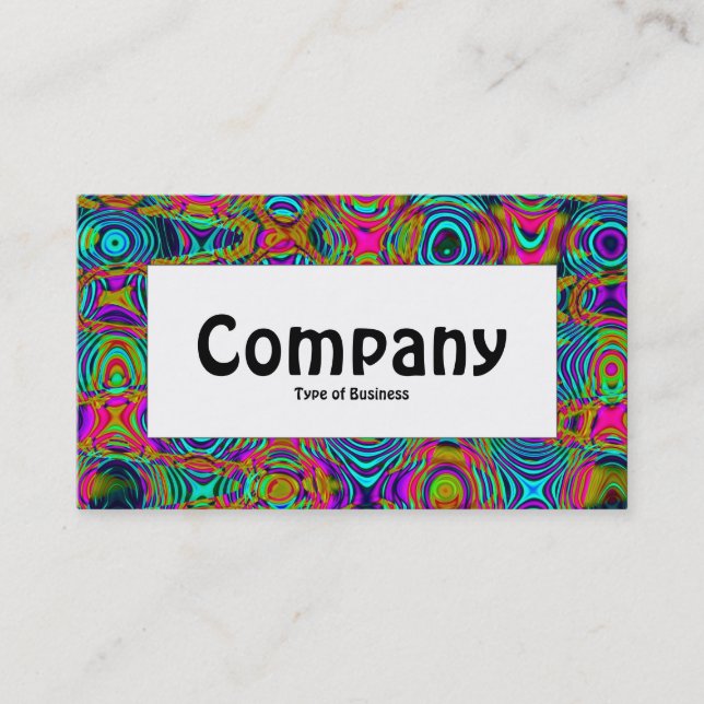 Center Label - Fractal Abstract 191111a Business Card (Front)