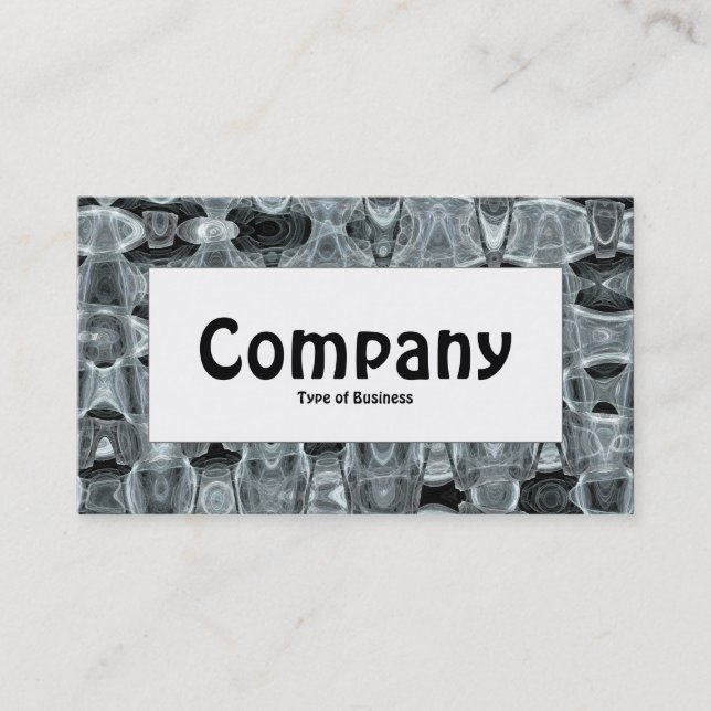 Center Label - Fractal Ice Business Card (Front)