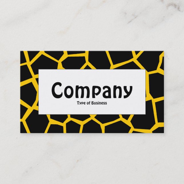 Center Label - Go Giraffe Amber Business Card (Front)