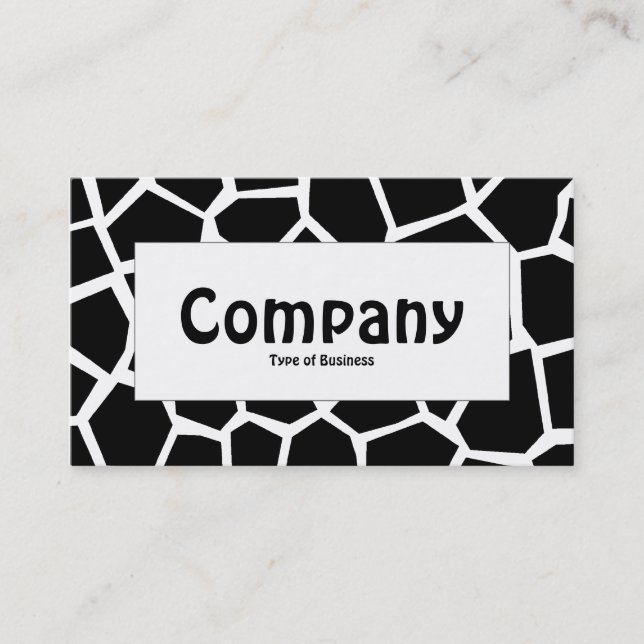 Center Label - Go Giraffe B&W Business Card (Front)