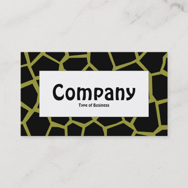 Center Label - Go Giraffe Olive Green 999933 Business Card (Front)