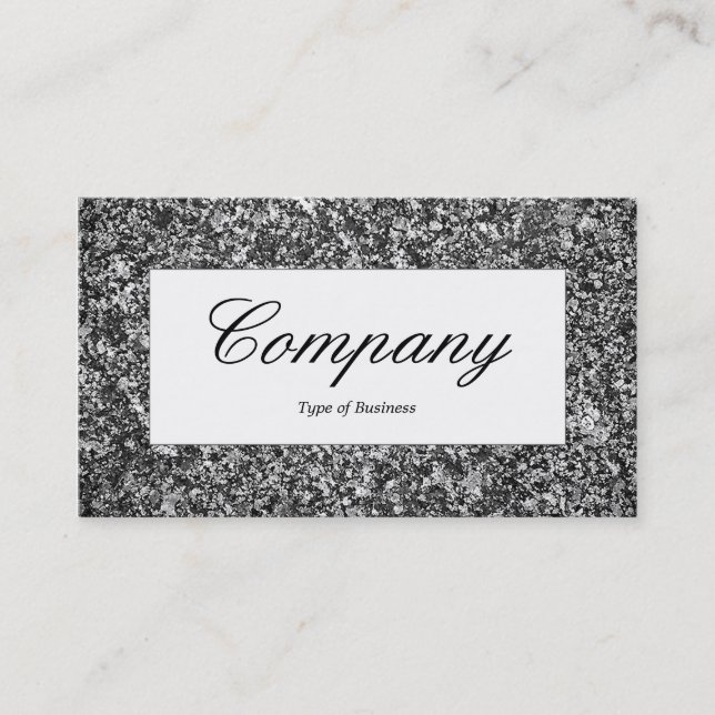 Center Label - Granite Business Card (Front)