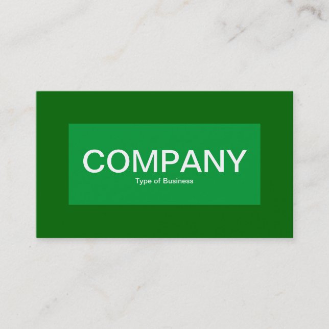 Center Label - Grass Green with Green 006600 Business Card (Front)