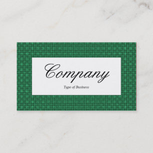 Center Label - Green Fabric Texture Business Card