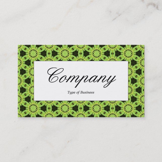 Center Label - Green Leaf Terrazzo Business Card (Front)