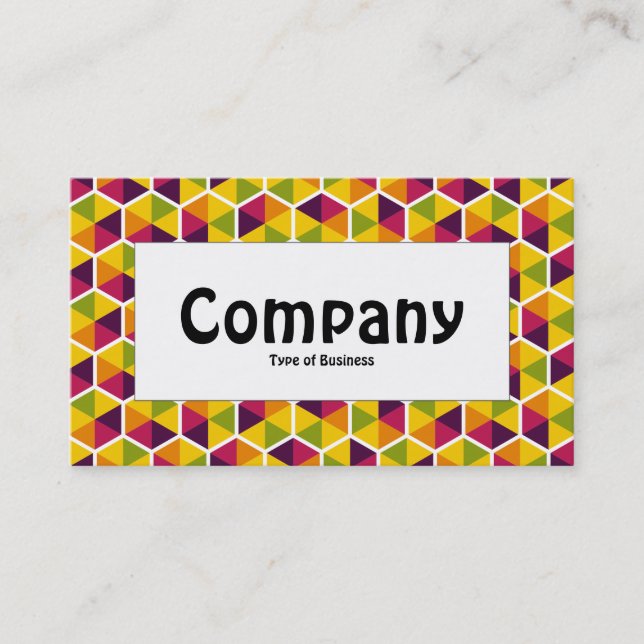 Center Label - Hexagon Pattern 01 Business Card (Front)
